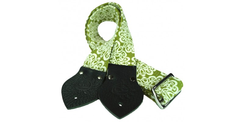 Dog Days Green Mandala 2-Inch Wide Guitar Strap