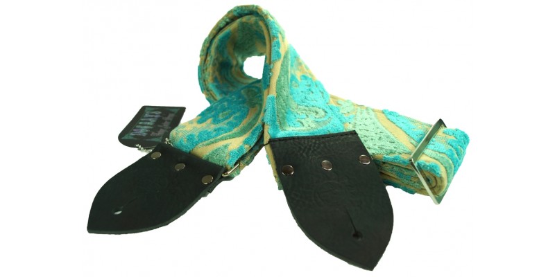 Dog Days Turquoise 3-Inch Wide Guitar Strap