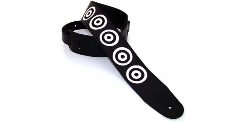 DSL BUEYE25-15-45 Leather Strap Black with Bullseye 2.5 Inches