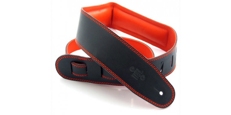 DSL GEG25-15-5 Leather Strap Black with Orange Backing 2.5 Inches