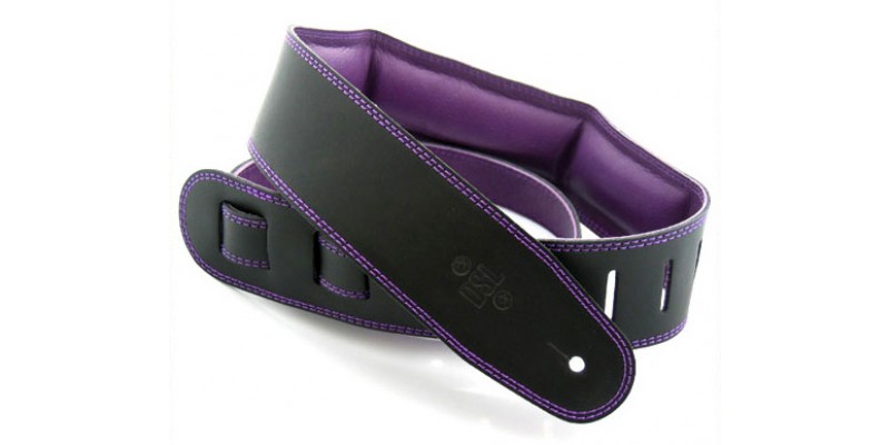 DSL GEG25-15-9 Leather Strap Black with Purple Backing 2.5 Inches