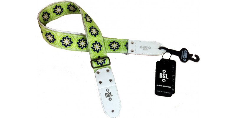 DSL JAC20 Flower Blue Jacquard Guitar Strap