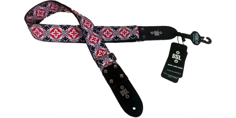 DSL JAC20 Nordic Red Jacquard Guitar Strap