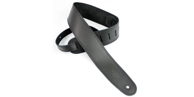 DSL SGE25-15-1 Leather Strap Black with Black Stitching 2.5 Inches