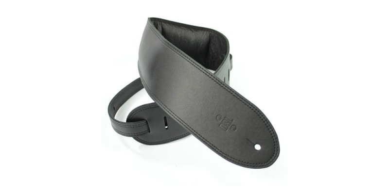 DSL Straps Leather 3.5 Inch Padded Garment Black Black GEG35-15-1 Main