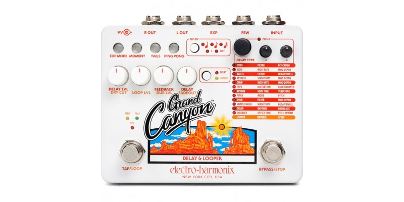 EHX Grand Canyon Delay and Looper Pedal Guitar
