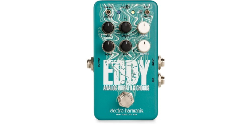 Electro Harmonix Eddy Vibrato/Chorus Pedal Front
