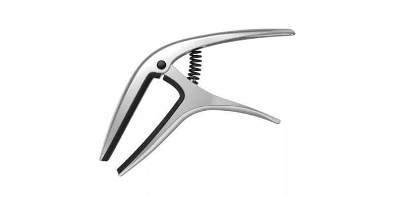 Ernie Ball Axis Capo Silver Front