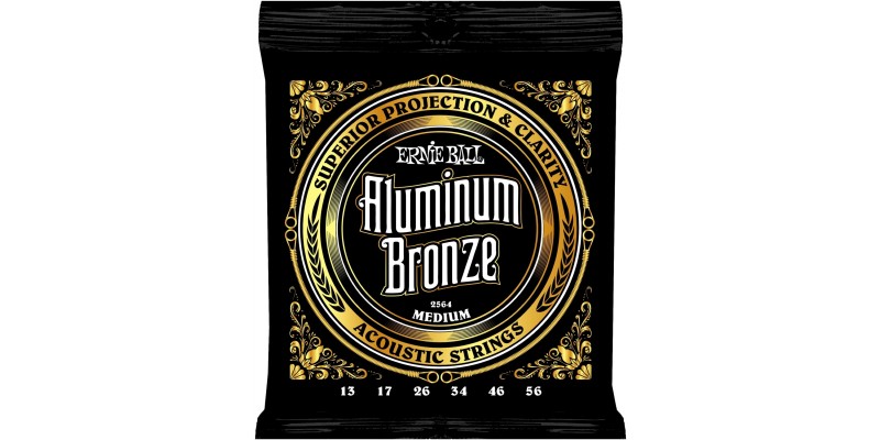 Ernie Ball Aluminium Bronze Strings Medium 13-56