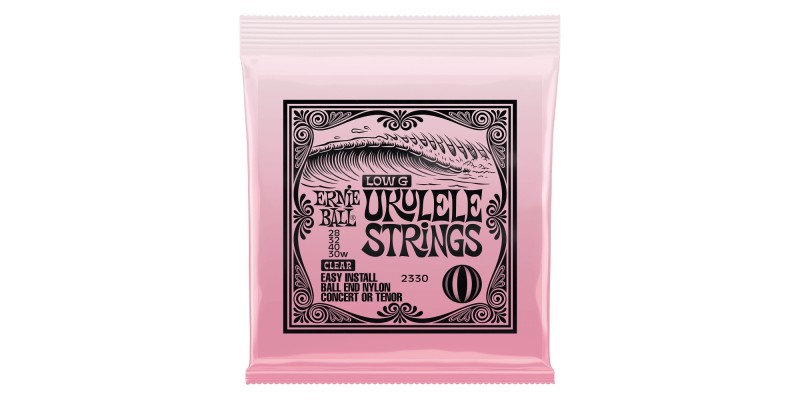 Ernie Ball Concert/Tenor Wound Low G Nylon Ball End Ukulele Strings Clear