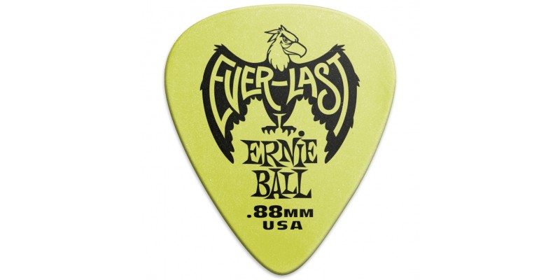 Ernie Ball Everlast Picks Green .88mm Bag Of 12 Guitar