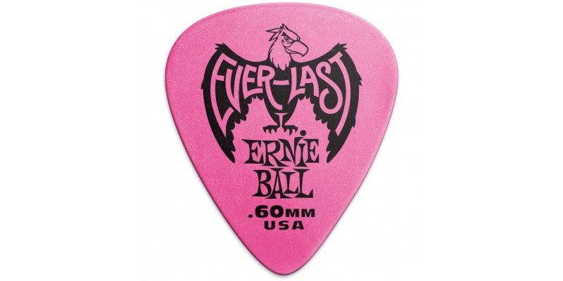 Ernie Ball Everlast Picks Pink .60mm Bag Of 12 Main