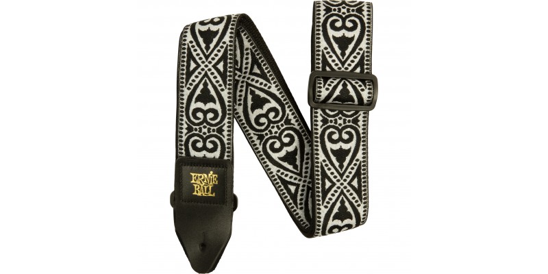 Ernie Ball Jacquard Guitar Strap Black Heart