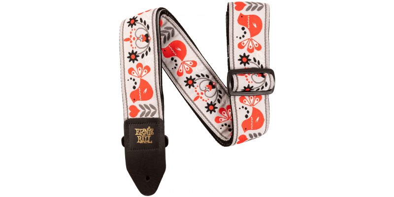 Ernie Ball Jacquard Guitar Strap Red Bird Winter