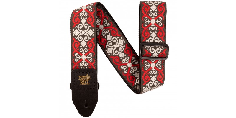 Ernie Ball Jacquard Guitar Strap Red Trellis