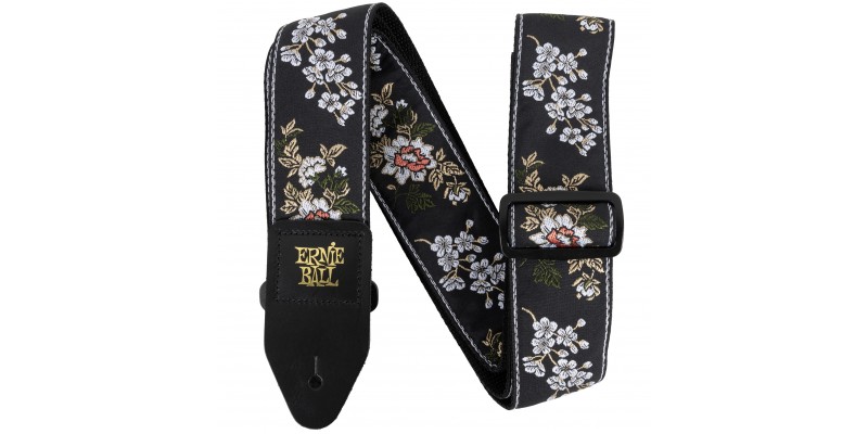 Ernie Ball Jacquard Guitar Strap White Blossom