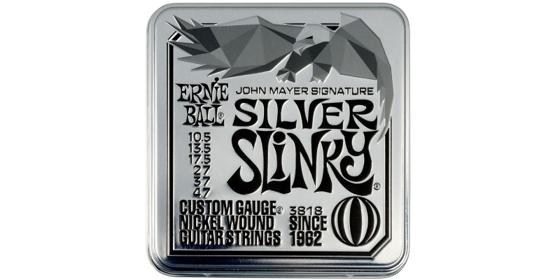Ernie Ball John Mayer Silver Slinky Signature Electric Guitar Strings 10.5-47 3-Pack Tin
