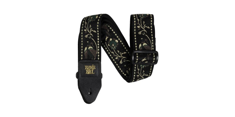 Ernie Ball Jacquard Guitar Strap Black Pleasant Pheasant