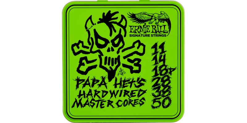 Ernie Ball Papa Het's Hardwired Master Core Signature Electric Guitar Strings 3-Pack Front