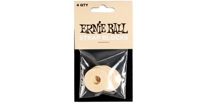 Ernie Ball Strap Blocks 4 Pack Cream