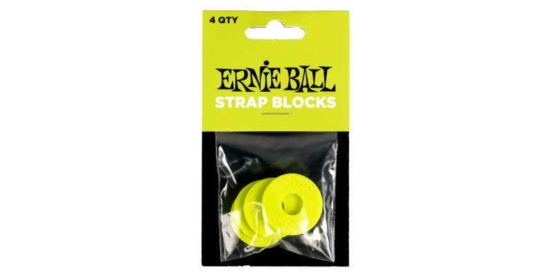 Ernie Ball Strap Blocks 4 Pack Green Front