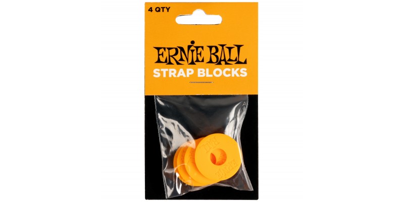 Ernie Ball Strap Blocks 4 Pack Orange