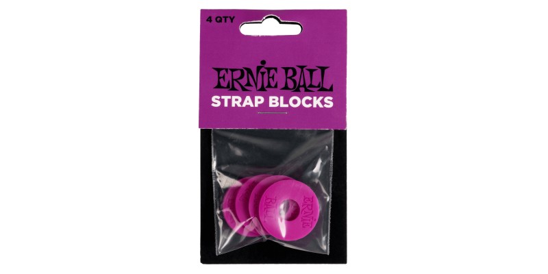 Ernie Ball Strap Blocks 4pk Purple Front