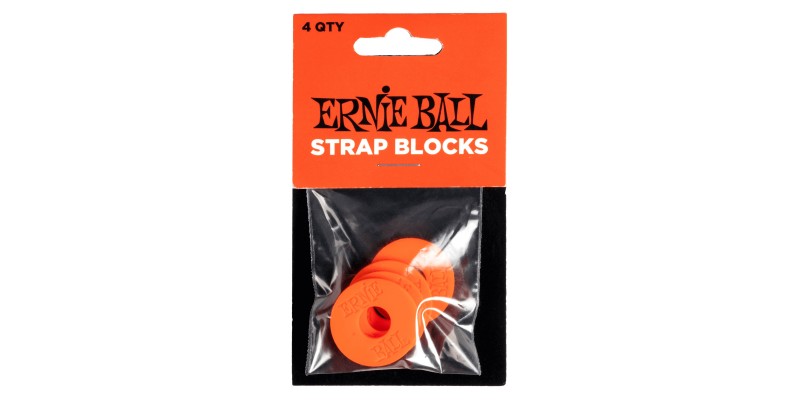 Ernie Ball Strap Blocks 4pk Red Front