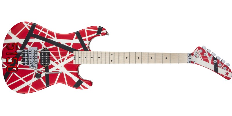 Black　Red,　5150　Series　White　EVH　Stripes　Striped　and