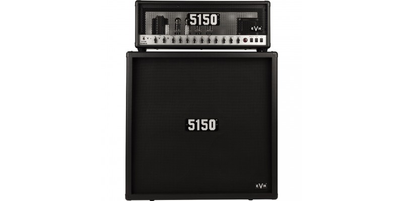 EVH 5150 Iconic Series 80W Head & 4x12 Half Stack Package Black Front