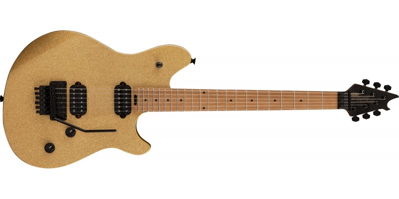 EVH Wolfgang WG Standard Gold Sparkle Baked Maple Front
