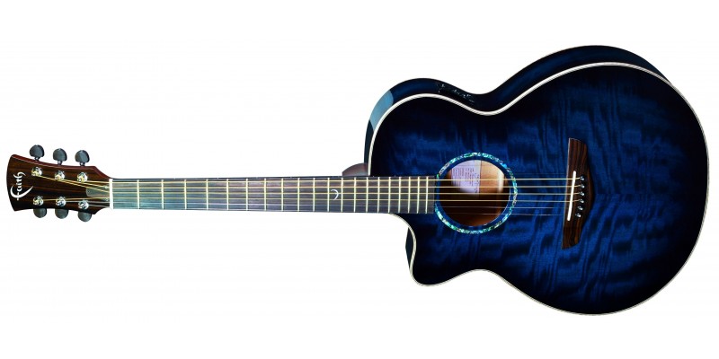 Blue left handed acoustic clearance guitar