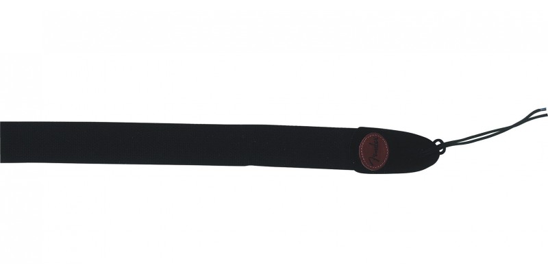 Fender 2 Inch Cotton Guitar Strap Leather Logo Black