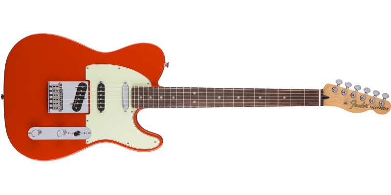 Fender Deluxe Nashville Telecaster Guitar Fiesta Red