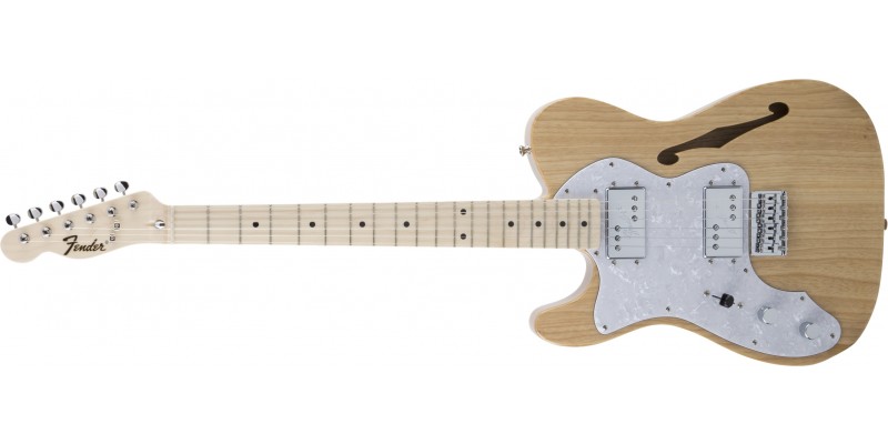 Fender-MIJ-Traditional-70s-Telecaster-Thinline-Left-Handed-Natural-Front