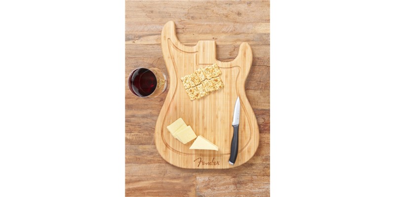 Fender Strat Bamboo Chopping Cutting Board Guitar
