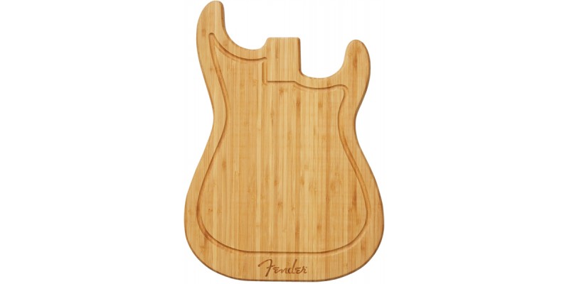 Fender Strat Bamboo Chopping Cutting Board