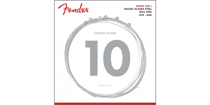 Fender 250R Super 250 Nickel Plated Steel Regular Electric Guitar Strings 10-46