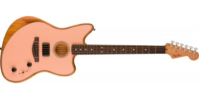 Fender Acoustasonic Player Jazzmaster Shell Pink Front