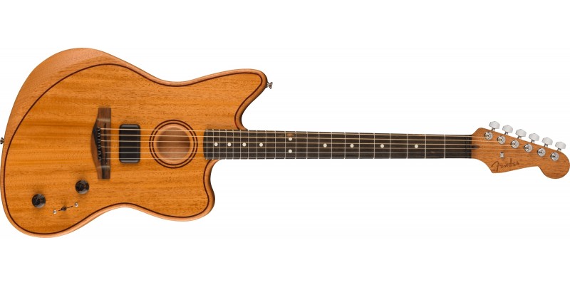 Fender American Acoustasonic Jazzmaster All-Mahogany Natural Front