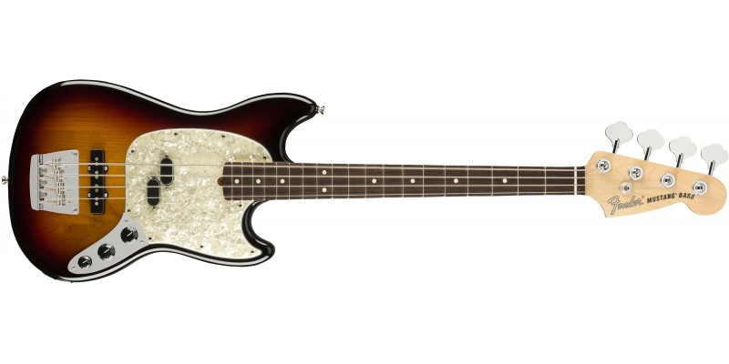 Fender American Performer Mustang Bass 3-Colour Sunburst Front