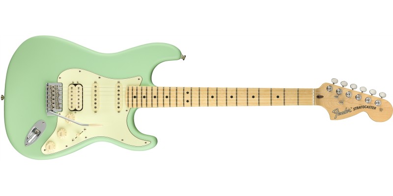 Fender American Performer Stratocaster HSS Satin Surf Green Front
