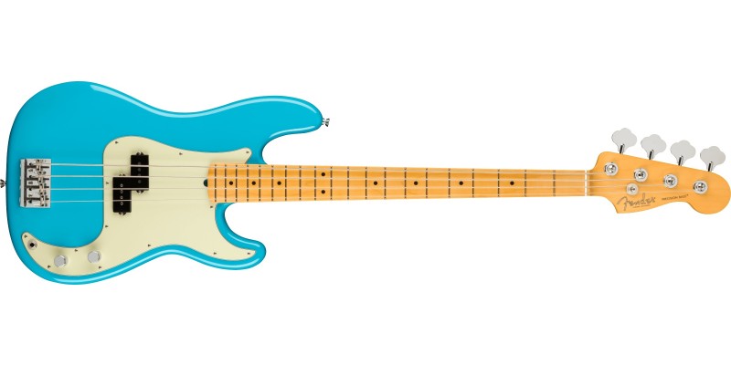 Fender American Professional II Precision Bass Miami Blue Maple Front