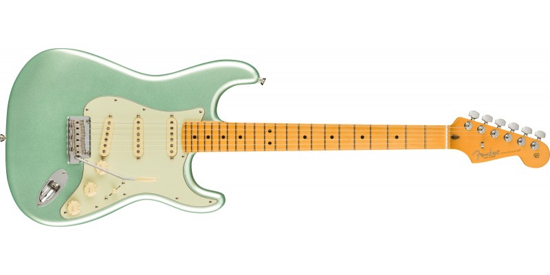 Fender American Professional II Stratocaster Mystic Surf Green Maple Front