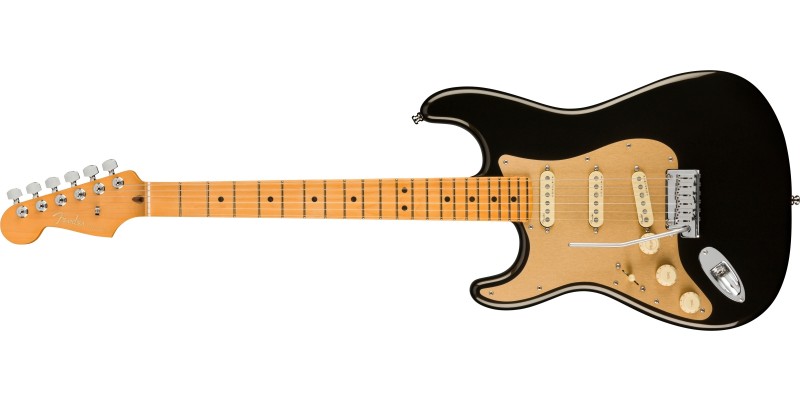 Fender American Ultra Stratocaster Left-Hand Maple Fingerboard Texas Tea Front