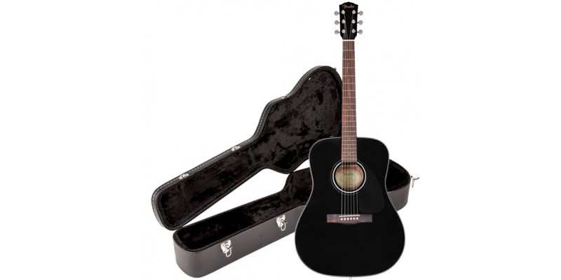 Fender CD 60 V3 Black With Hard Case Guitar