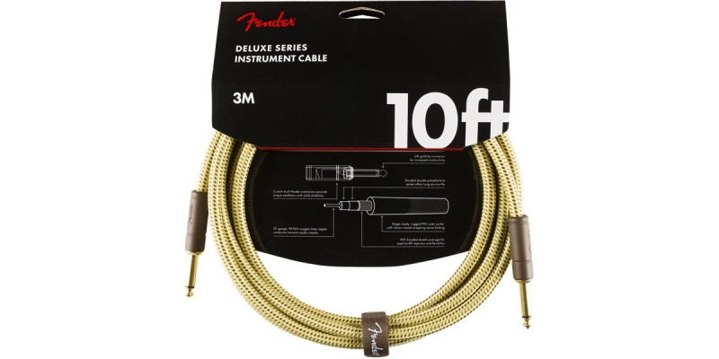 Fender Deluxe Series Instrument Cable 10 Foot Tweed