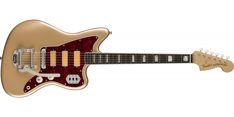 Fender Gold Foil Jazzmaster Ebony Fingerboard Shoreline Gold Front