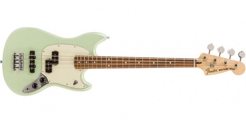 Fender Limited Edition Mustang Bass PJ Surf Pearl Front