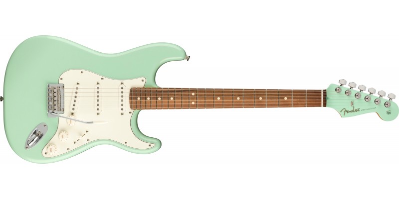Fender Limited Edition Player Stratocaster Surf Green Matching Headstock Front